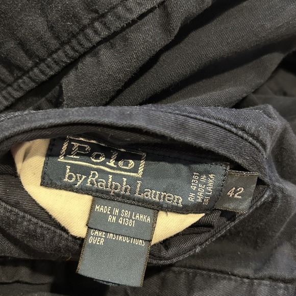 Vintage Polo Ralph Lauren Shorts Mens 42‎ Reversible Blue Plaid Madras - Picture 6 of 6